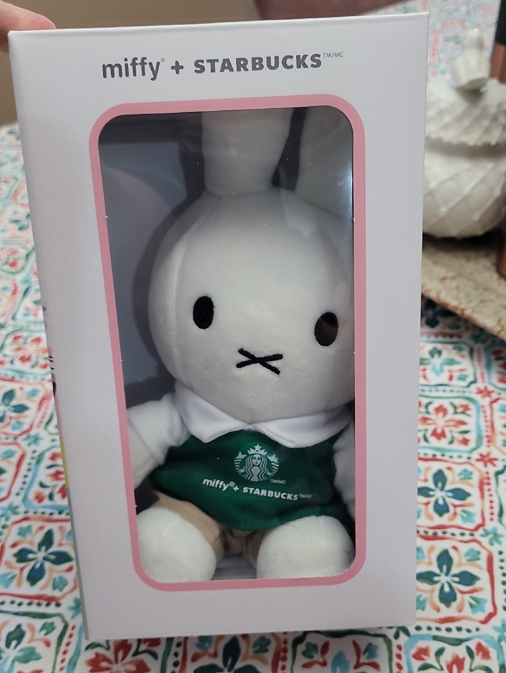 Starbucks Miffy Plush in White with Green Apron